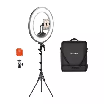 NEEWER RL45B Kit de anillo de luz LED ultrafino de 45W y 18