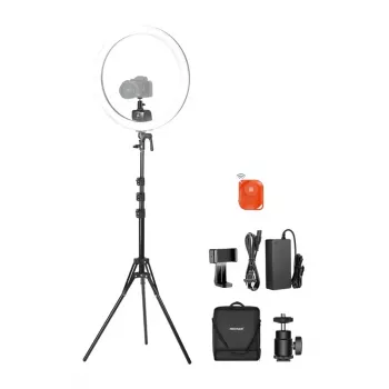 NEEWER SRP18C Kit selfie de 17 cm con luz LED redonda para móvil