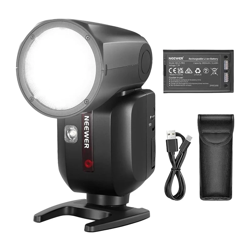 Neewer Z2-C flash Speedlite TTL de cabeza redonda para Canon