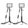 NEEWER ZC-10S Set de dos luces LED de vídeo con filtros y trípodes