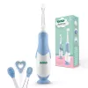 Neno Denti Blue - Cepillo de dientes eléctrico sónico para niños, azul, 3 modos de limpieza, IPX7, USB-C, 2 cabezales