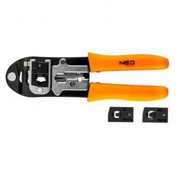 NEO TOOLS 01-501 set de 12 llaves combinadas, métricas, acero cromo-vanadio, cromado satinado, 6-22 mm, en bolsa enrollable