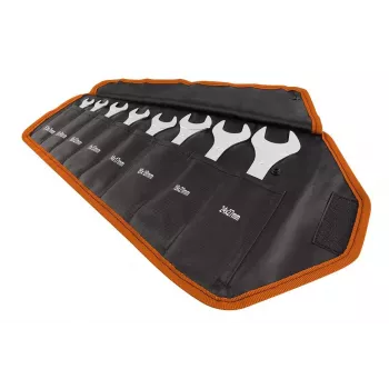 NEO TOOLS 09-860 llave ajustable 250 mm acero cromo-vanadio con mango de dos componentes, DIN 3117, apertura máx. de boca 30 mm, negro/gris