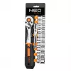 NEO Tools 10-020 Juego de llaves de vaso de 219 piezas de cromo-vanadio con accionamientos de 1/4 inch, 3/8 inch, 1/2 inch, carracas, puntas, llaves, llaves Allen
