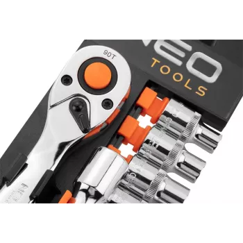 Juego de vasos y llaves NEO Tools 10-030 219 piezas con accionamiento 1/4