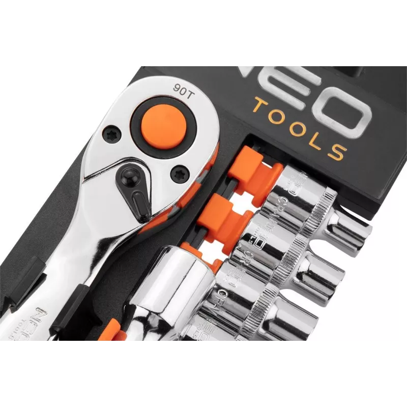Juego de vasos y llaves NEO Tools 10-030 219 piezas con accionamiento 1/4