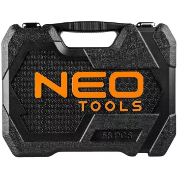 Juego de llaves de vaso NEO Tools 10-042 con cuadradillo de 1/4 pulgadas, 46 piezas, con puntas y accesorios