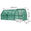 NEO Tools 15-912 invernadero con placas de policarbonato de doble pared, marco de aluminio anodizado, 0,6 m² de superficie de cultivo, 2 tapas ajustables, protección UV, plateado