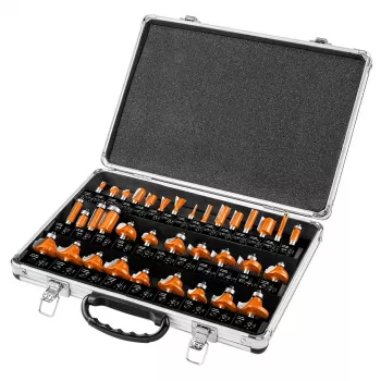 Neo Tools Juego de fresas de carburo, vástago de 8 mm, 35 uds.