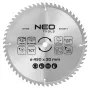 NEO TOOLS disco de sierra circular TCT 450 mm, 60 dientes, orificio 30 mm, para madera