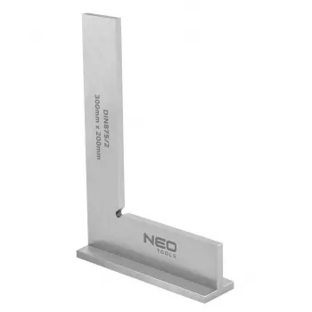 NEO TOOLS 72-035 Escuadra de acero inoxidable con brazo ajustable, 150 mm, 0-180 grados