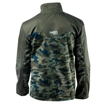 NEO TOOLS 81-211-XXXL chaqueta de trabajo con 7 bolsillos y elementos reflectantes, gris/verde, EN ISO 13688