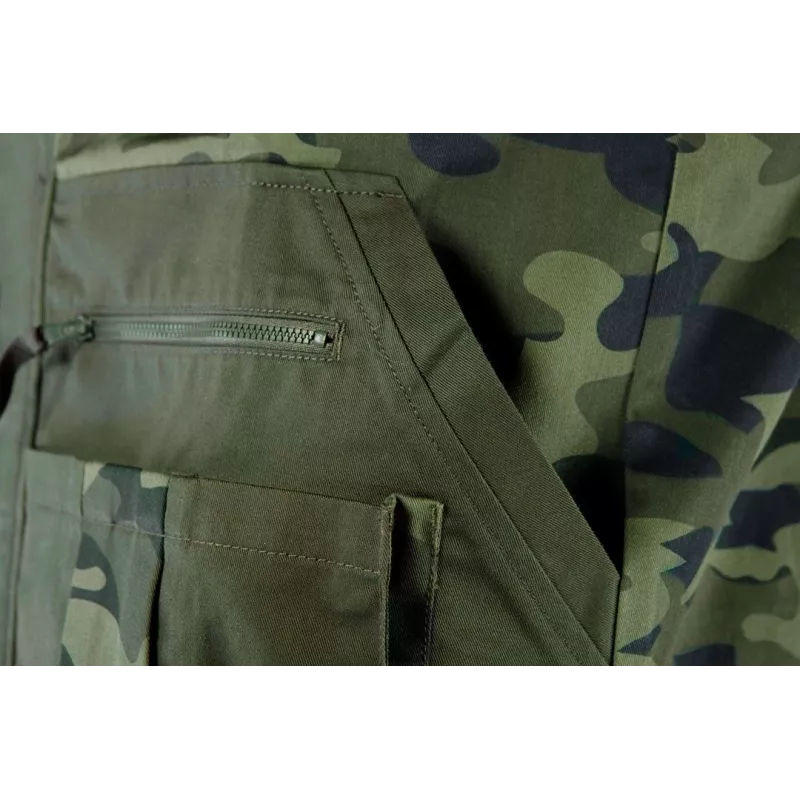 NEO TOOLS 81-211-XXXL chaqueta de trabajo con 7 bolsillos y elementos reflectantes, gris/verde, EN ISO 13688