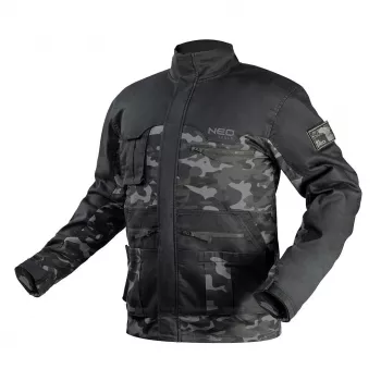 NEO Tools 81-212-XXL Chaqueta de trabajo, XXL, gris/verde, 100% algodón, 7 bolsillos, EN ISO 13688