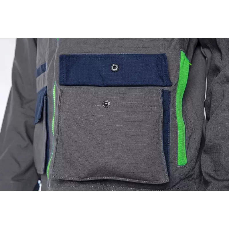 NEO Tools 81-217-M Chaqueta de trabajo, talla M, gris/naranja, EN ISO 13688
