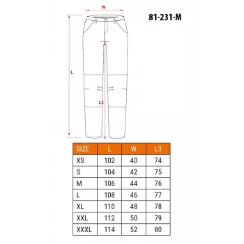 NEO Tools 81-231-M pantalón de protección gris/negro talla M