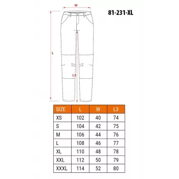 Pantalón de trabajo de protección NEO TOOLS 81-231-XL gris/negro talla XL