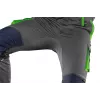 NEO TOOLS 81-247-XXL Pantalón de trabajo profesional con bolsillos para rodilleras, Gris/Verde, Talla XXL