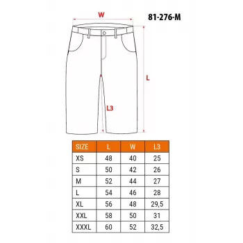Pantalón corto de protección NEO Tools 81-276-M, gris/verde, talla M, 9+ bolsillos, Oxford 300D reforzado, certificado CE