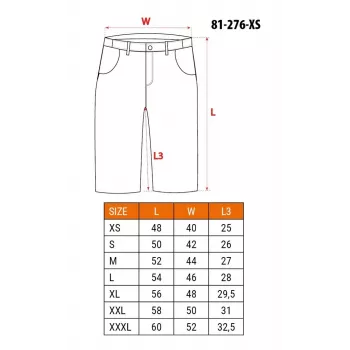 NEO Tools 81-276-XS pantalón corto de trabajo de protección, gris/negro, talla XS, 10 bolsillos, certificado CE