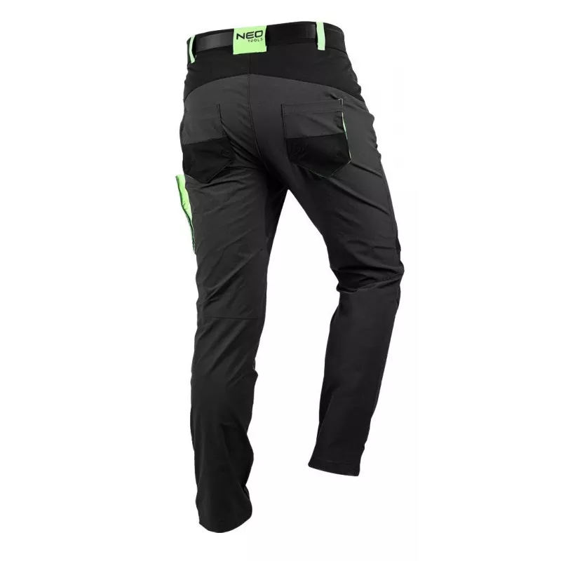 NEO Tools 81-290-M Pantalón de trabajo de protección, Negro, Talla M, 10 bolsillos, EN ISO 13688