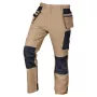 Pantalón de trabajo NEO TOOLS 81-296-2-XXL Mix&Match, elástico en 4 direcciones, bolsillos portahherramientas, reforzado con Cordura, beige/negro, talla XXL