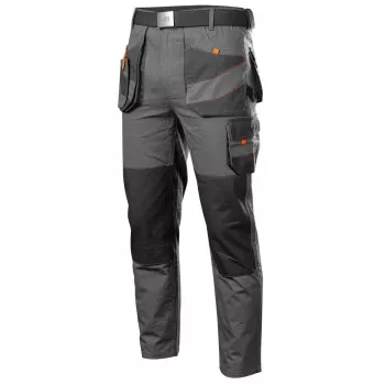 NEO Tools 81-325-L Pantalón de protección talla L Gris/Negro con detalles naranjas