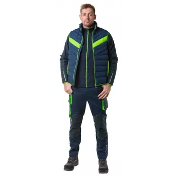 NEO TOOLS 81-534-XXL pantalón de trabajo, gris/negro con detalles naranjas, talla XXL, 9 bolsillos, rodillas reforzadas, elementos reflectantes