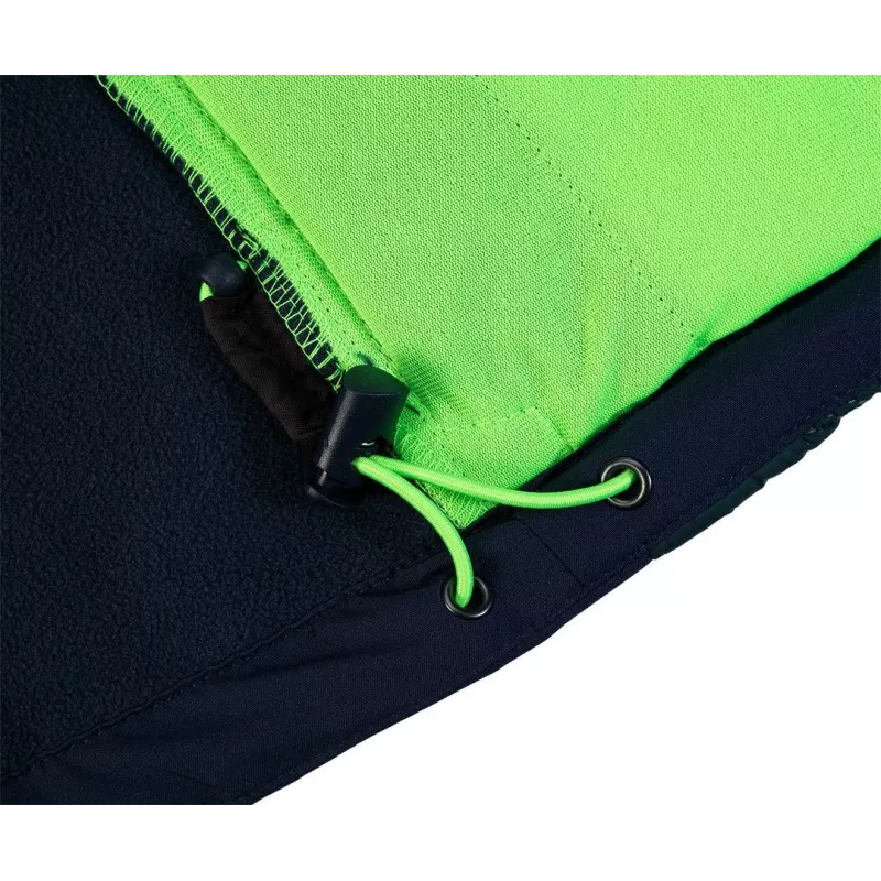 NEO TOOLS 81-559-L Chaqueta de trabajo hombre, gris/verde, talla L, 65% poliéster 35% algodón, 245 g/m², 7 bolsillos, codos reforzados, reflectante