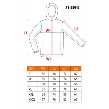 Chaqueta de trabajo NEO TOOLS 81-559-S gris/verde talla S - sarga de algodón, 5 bolsillos, reflectante, certificada CE