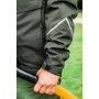 Chaqueta de trabajo softshell NEO Tools 81-573-XXL negra/gris con detalles naranjas, repelente al agua, transpirable, capucha desmontable, elementos reflectantes, unisex