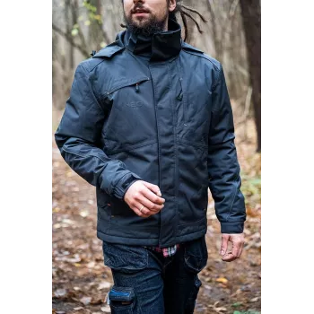 Chaqueta de trabajo para hombre NEO TOOLS 81-575-S, Gris con detalles negros, Talla S, 7 bolsillos, codos reforzados, elementos reflectantes, EN ISO 13688
