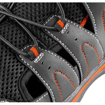 Zapatos de seguridad NEO Tools 82-079-47 S1P SRC con puntera de acero, talla 47, negro/gris