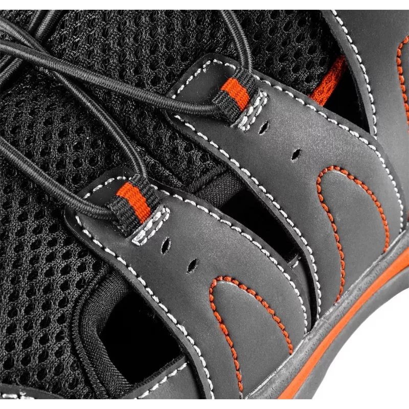 Zapatos de seguridad NEO Tools 82-079-47 S1P SRC con puntera de acero, talla 47, negro/gris