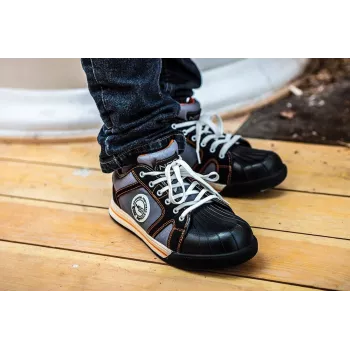 NEO Tools 82-113 S1P SRC Zapatos de seguridad con puntera de acero, serraje, negro/gris, talla 42