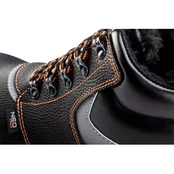 NEO TOOLS 82-143 S1P SRC zapatos de seguridad con puntera de acero y protección antiperforación, talla 43, negro/gris