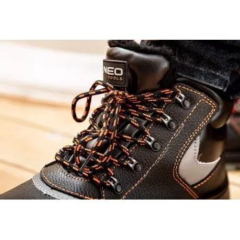 NEO TOOLS 82-146 zapatos de seguridad S1P SRC, puntera de acero, talla 46, negro/naranja