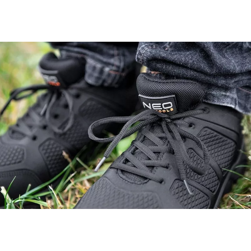 Zapatos de seguridad NEO TOOLS 82-156-36 S1P SRC, talla 36, puntera de acero, negro/gris