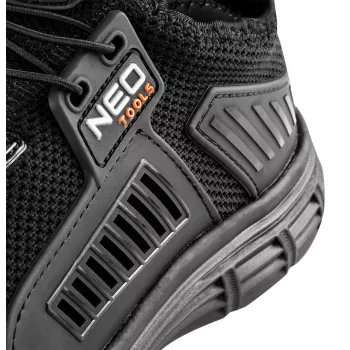 NEO Tools 82-158-43 Calzado de seguridad S3 SRC con puntera de acero, talla 43, negro/gris