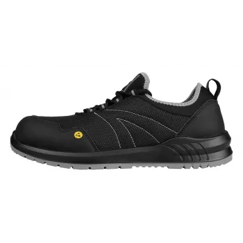 NEO Tools 82-163-43 zapatos de seguridad S1P SRC con puntera de acero, talla 43, negro/gris