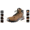 NEO TOOLS 82-170-40 S1P SRC zapatos de seguridad con puntera de acero, talla 40, negro/gris ante, suela de PU de doble densidad