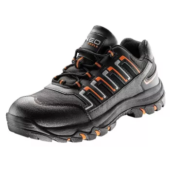NEO TOOLS 82-714 Calzado de seguridad S1P SRC puntera de acero entresuela de kevlar talla 43 negro/gris