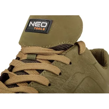 NEO TOOLS 82-741-40 zapatos de seguridad S1P SRC puntera de acero y protección antiperforación, talla 40, negro/gris