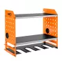 NEO TOOLS 84-199 Estante organizador de herramientas de pared para atornilladores y accesorios, negro con detalles rojos
