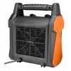 NEO Tools 90-061 Calentador de aire eléctrico 3000W, 2 niveles de calor, modo ventilador, termostato ajustable, protección contra sobrecalentamiento, negro/naranja