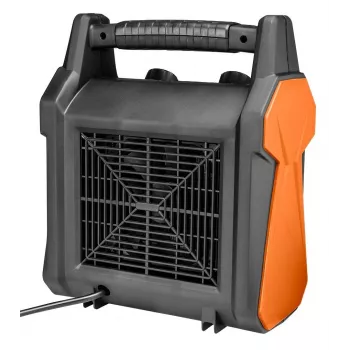 NEO Tools 90-061 Calentador de aire eléctrico 3000W, 2 niveles de calor, modo ventilador, termostato ajustable, protección contra sobrecalentamiento, negro/naranja