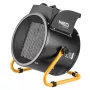 Calefactor cerámico PTC NEO Tools 90-064 2000W, 3 niveles de calor, termostato ajustable, protección contra sobrecalentamiento y vuelco, negro/gris