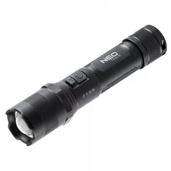 NEO TOOLS 99-035 linterna frontal LED COB con sensor de movimiento, 300 lm, IPX4, USB-C, ángulo ajustable, base magnética
