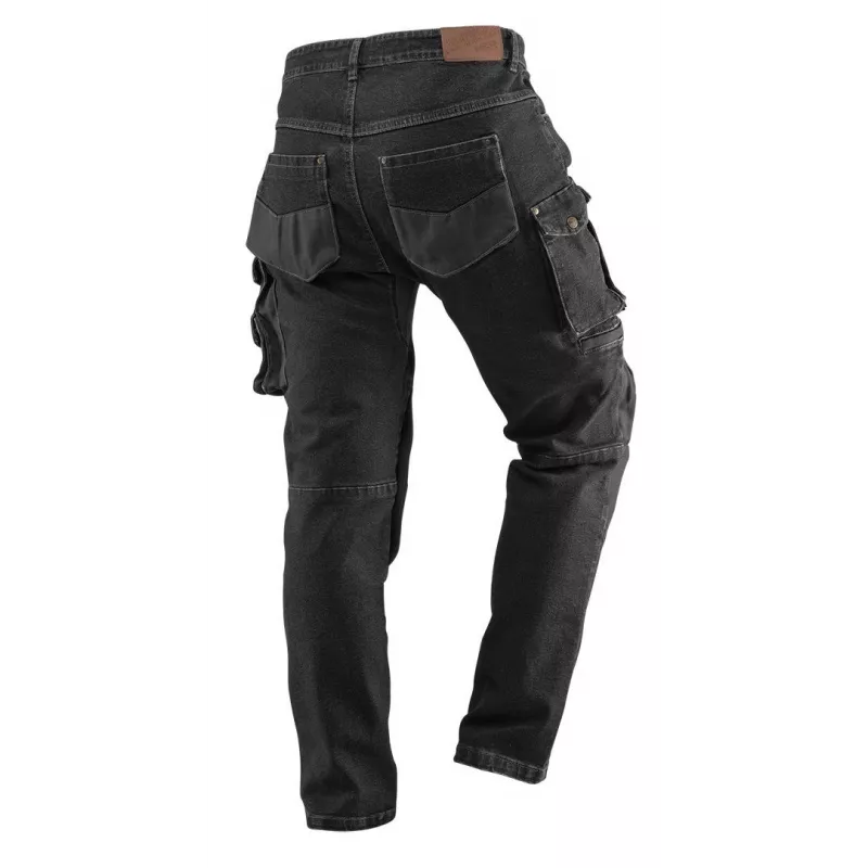 NEO TOOLS DENIM Pantalón de trabajo, negro, talla L