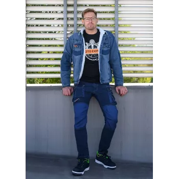 Pantalón de trabajo DENIM NEO TOOLS con protección de rodillas, talla XL